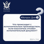Что происходит с исполнительным производством, если взыскатель отозвал исполнительный документ?